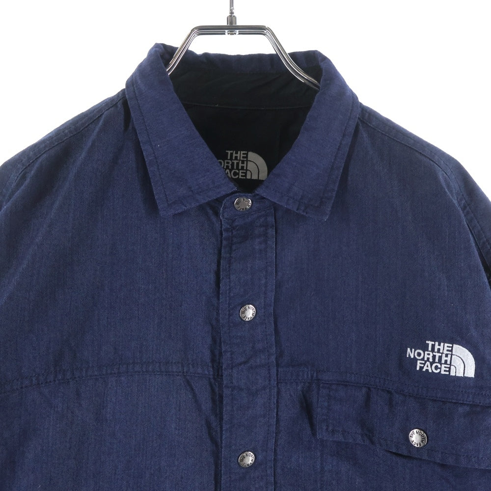 THE NORTH FACE(ザノースフェイス) L/S NYLON DENIM NUPTSE SHIRT ナイロン デニムヌプシ 長袖シャツ インディゴ NR72130