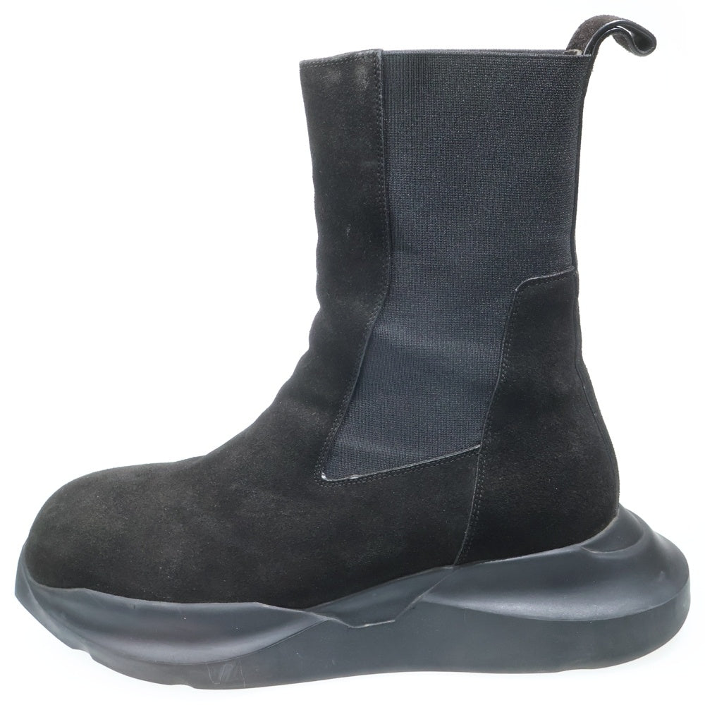Rick Owens(リックオウエンス) 22AW GETH BEATLE BOOTS ゲス ビートル スエード サイドゴアブーツ ブラック RU02B2808