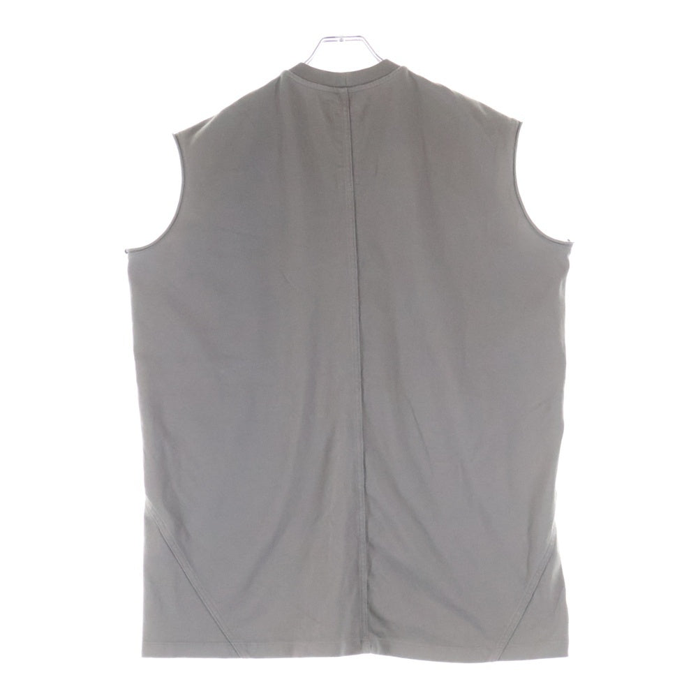 Rick Owens(リックオウエンス) 24SS SPINTERED TARP スピンテッド タープ クルーネック カットソー ノースリーブ タンクトップ ベージュ RU01D3178-BA