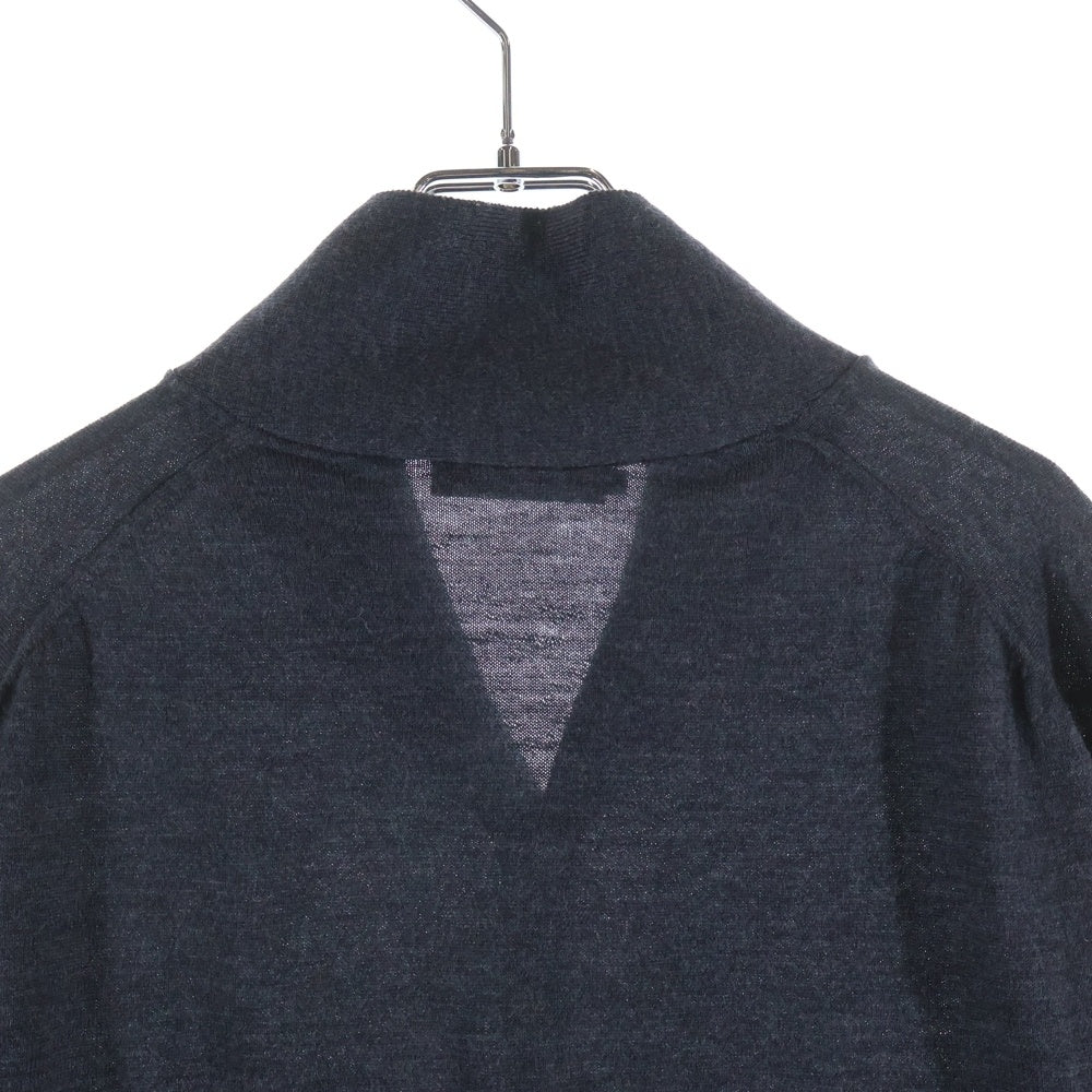 DSQUARED2(ディースクエアード) ダブルポケット メープルロゴデザイン ニット カーディガン グレー S71HA0338