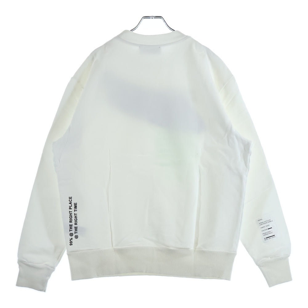 DIESEL(ディーゼル) フロントデザイン クルーネックスウェットトレーナー ホワイト