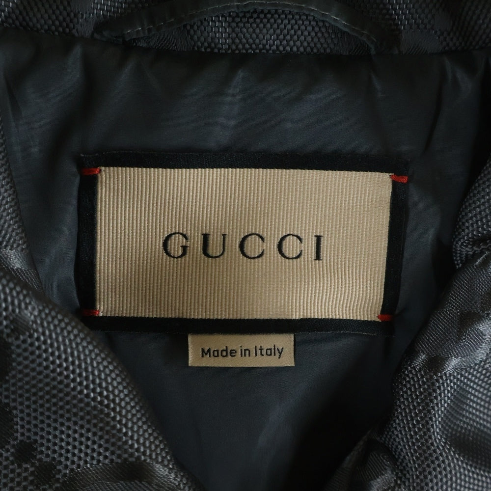 GUCCI(グッチ) OFF THE GRID SERIES NYLON JACKET オフザグリッド GGスプリーム総柄 ジップアップ ジャケット グレー 654843 ZAEBN