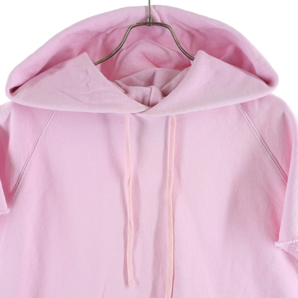 JUN / NAKAYAMA(ジュンナカヤマ) ドローストリング ノースリーブ フーデッド プルオーバー パーカー ピンク