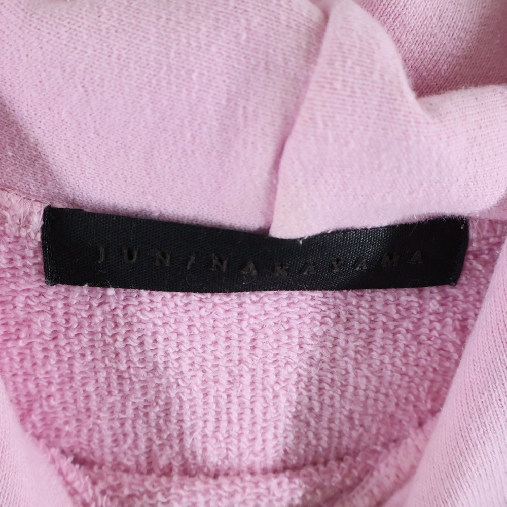 JUN / NAKAYAMA(ジュンナカヤマ) ドローストリング ノースリーブ フーデッド プルオーバー パーカー ピンク