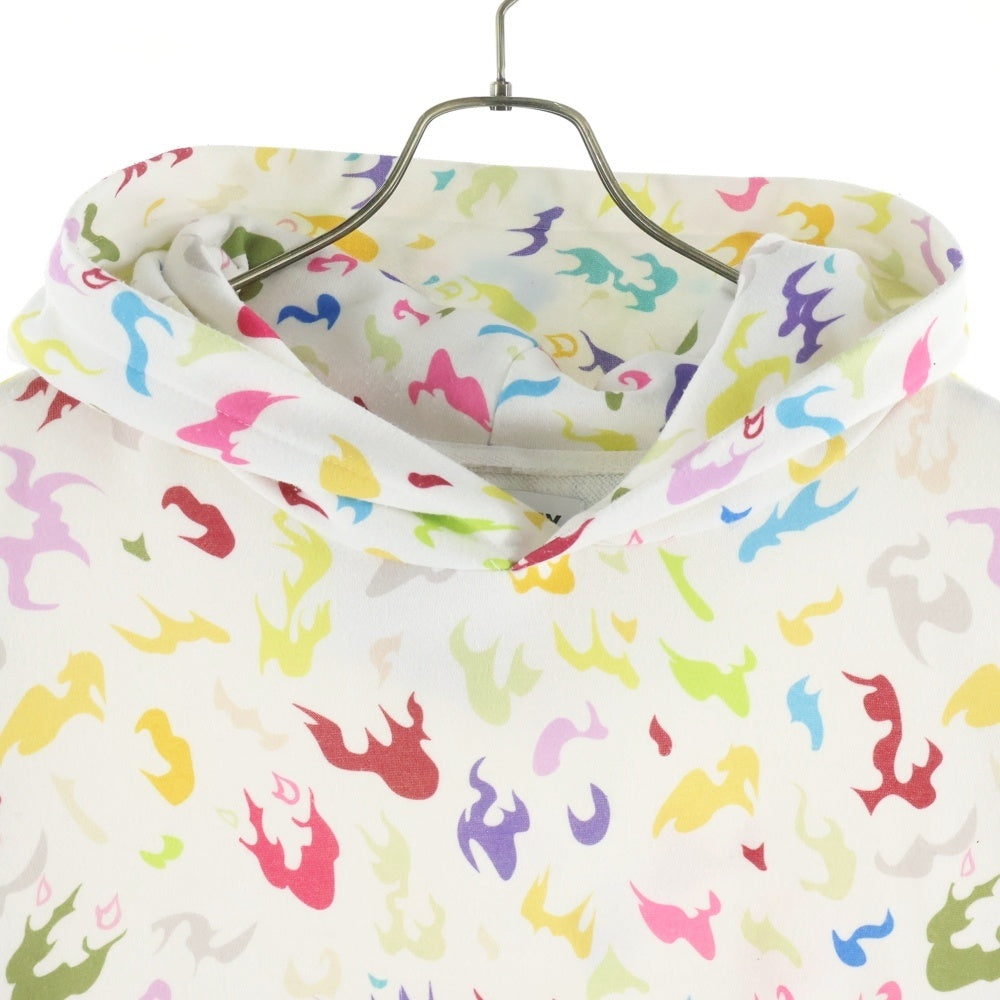 NO BRAND(ノーブランド) DURAGDEV ドゥラグデブ 20SS MANGA CAMO HOODIE 総柄プリント フロントポケット フーデッド プルオーバー パーカー ホワイト 20S-HD01-DV