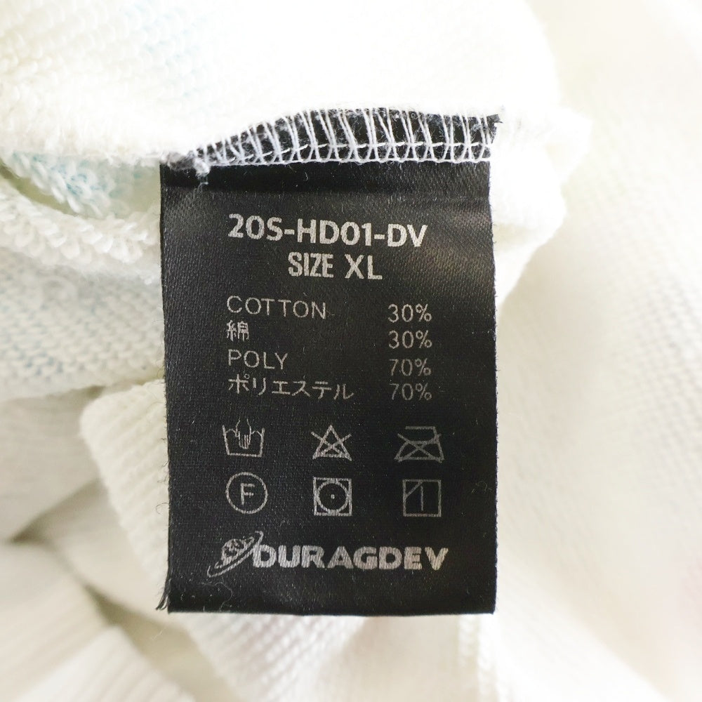 NO BRAND(ノーブランド) DURAGDEV ドゥラグデブ 20SS MANGA CAMO HOODIE 総柄プリント フロントポケット フーデッド プルオーバー パーカー ホワイト 20S-HD01-DV