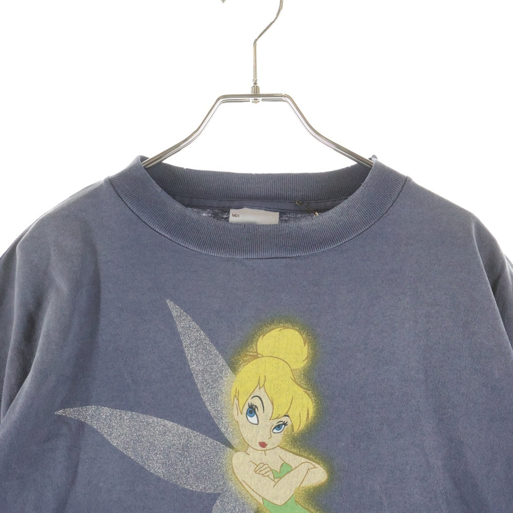 SAINT MICHAEL(セントマイケル) 26SS ×DISNEY TINKER BELL DSN_SS TEE ディズニー ティンカーベル クルーネック半袖Tシャツ カットソー ネイビー SM-MK8-0000-C79