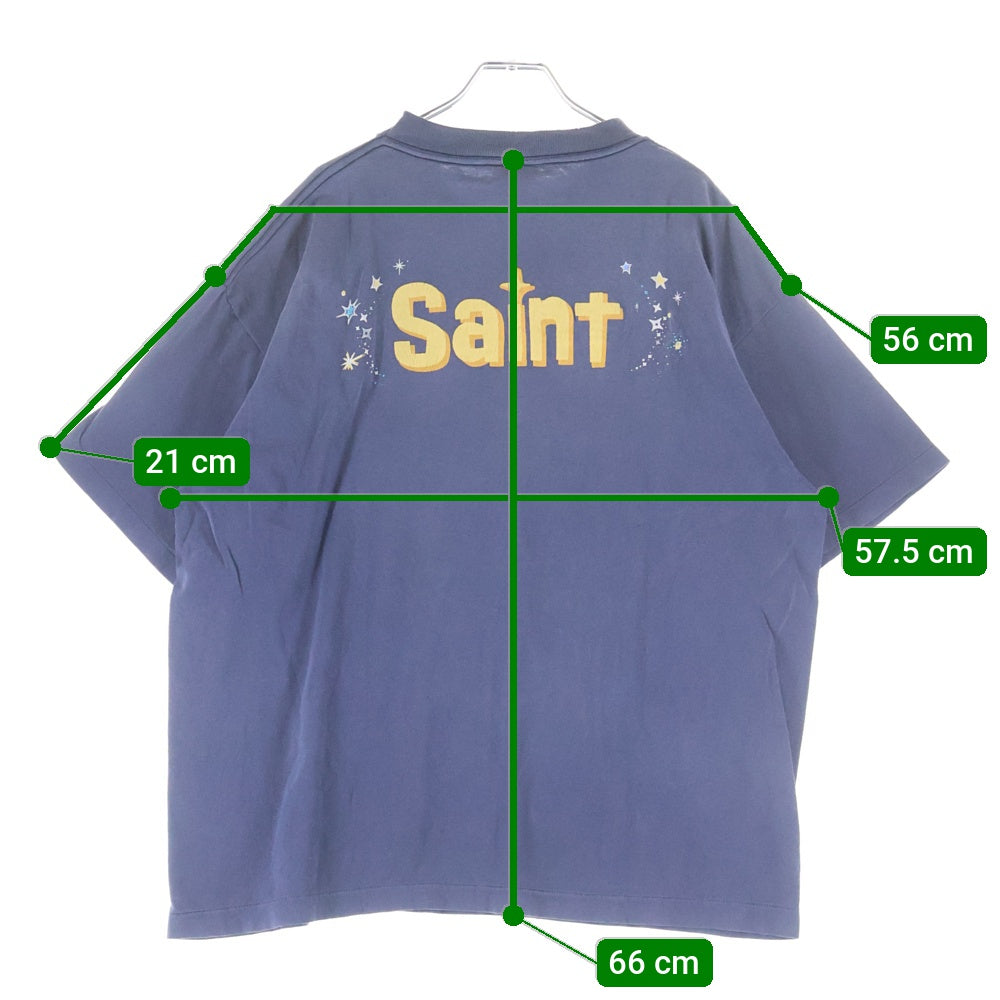 SAINT MICHAEL(セントマイケル) 26SS ×DISNEY TINKER BELL DSN_SS TEE ディズニー ティンカーベル クルーネック半袖Tシャツ カットソー ネイビー SM-MK8-0000-C79