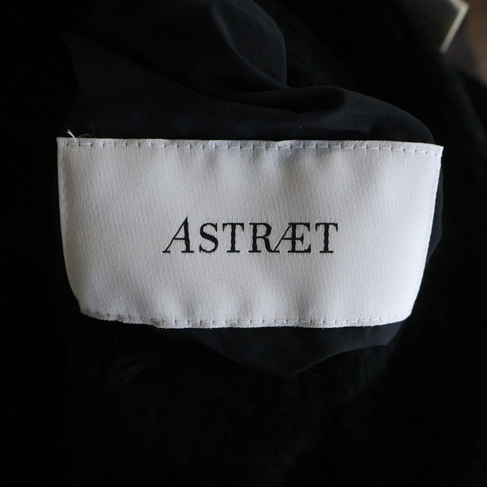 ASTRAET(アストラット) フェイクファー リバーシブル フーデッド ナイロンジャケット ブラック レディース 5425-199-0112