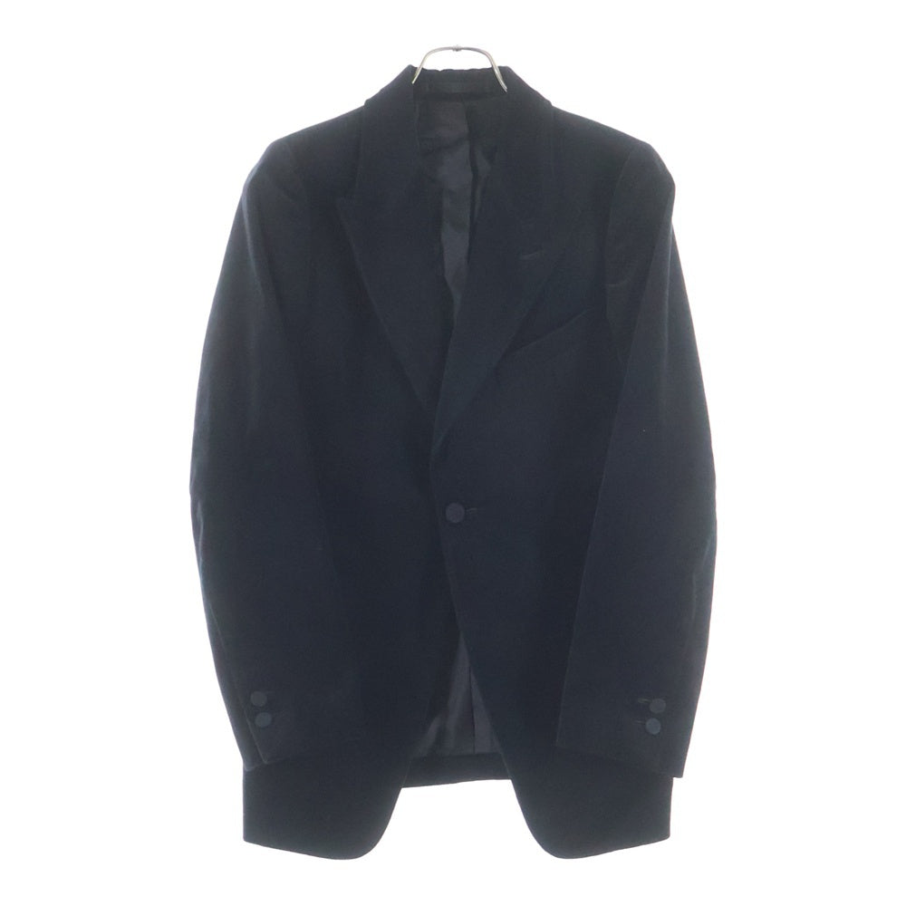 JUN MIKAMI(ジュンミカミ) ×BRISBANE MOSS ブリスベンモス ベルベット ピークドラペル 1B テーラードジャケット ブラック