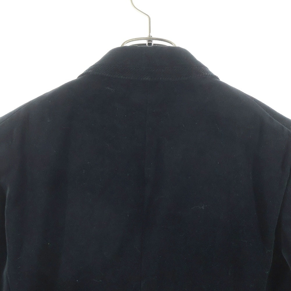 JUN MIKAMI(ジュンミカミ) ×BRISBANE MOSS ブリスベンモス ベルベット ピークドラペル 1B テーラードジャケット ブラック
