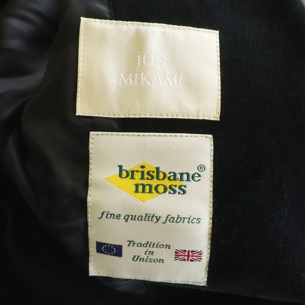 JUN MIKAMI(ジュンミカミ) ×BRISBANE MOSS ブリスベンモス ベルベット ピークドラペル 1B テーラードジャケット ブラック