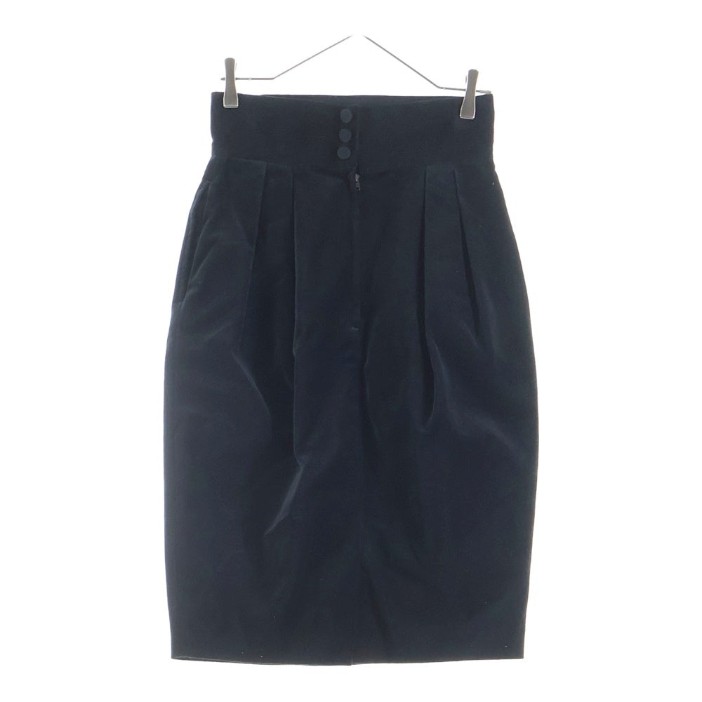 JUN MIKAMI(ジュンミカミ) ×BRISBANE MOSS ブリスベンモス ベルベット マルチタック バルーンスカート ブラック レディース