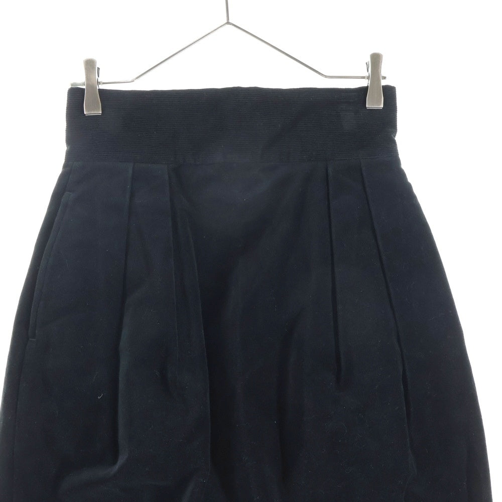 JUN MIKAMI(ジュンミカミ) ×BRISBANE MOSS ブリスベンモス ベルベット マルチタック バルーンスカート ブラック レディース