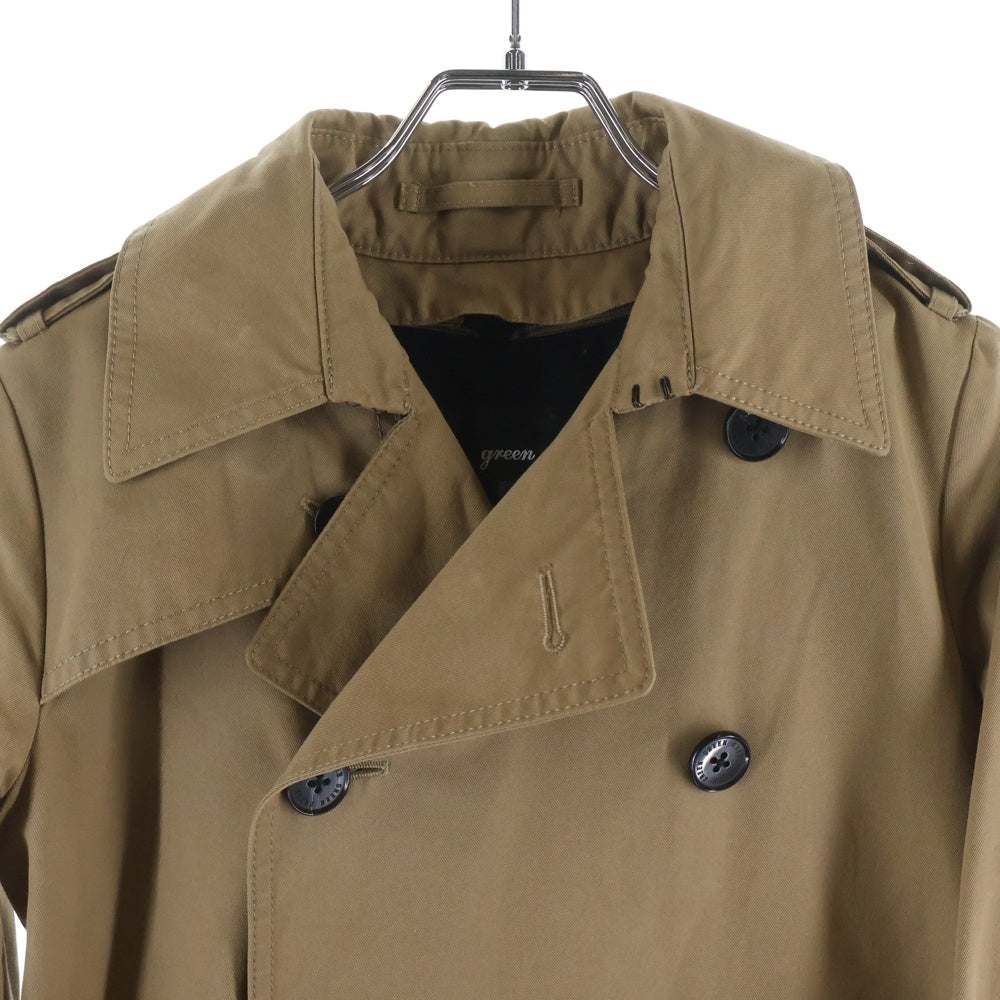 green(グリーン) 日本製 ウールライナー ウエストベルト コットンポリ トレンチコート ベージュ