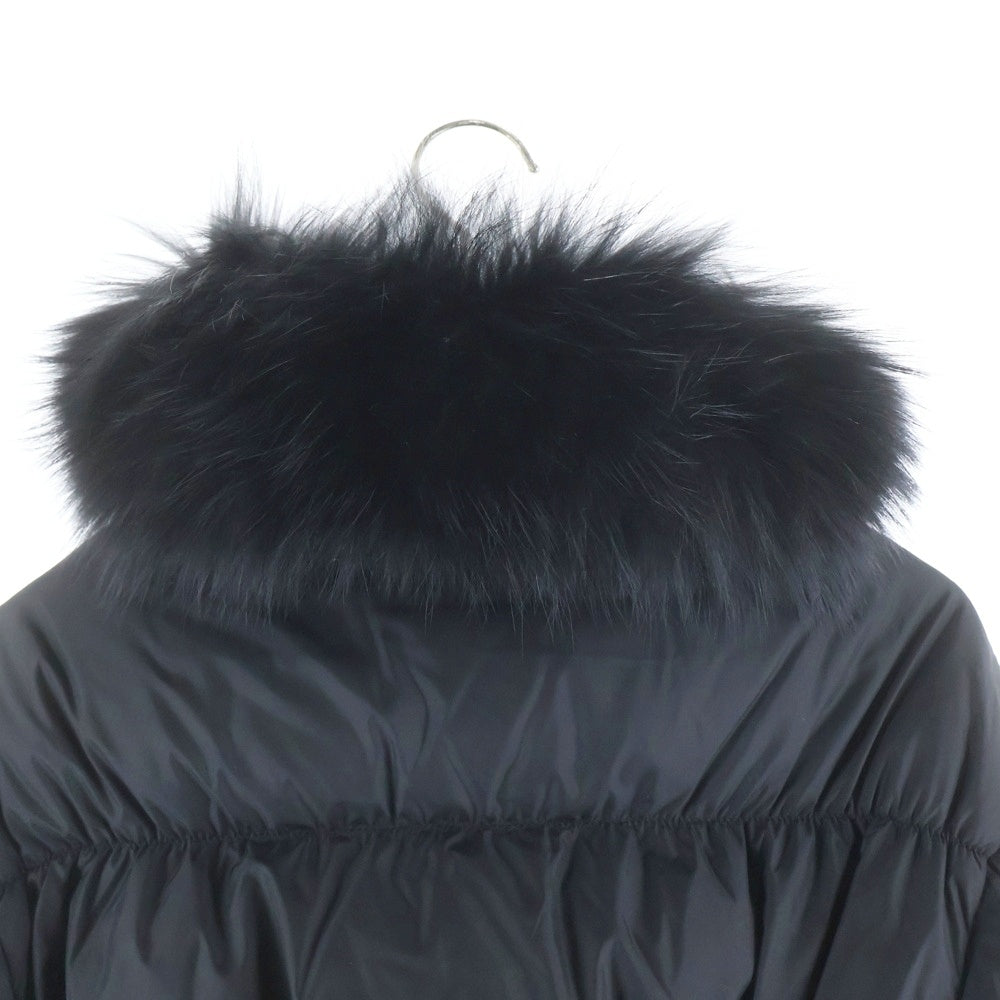 DUVETICA(デュベティカ) ×AKIRA NAKA アキラナカ AGENA アジェナ リムーバブルファー ジップアップ ナイロン ダウンジャケット レディース ブラック 192-D3320001N00-11620