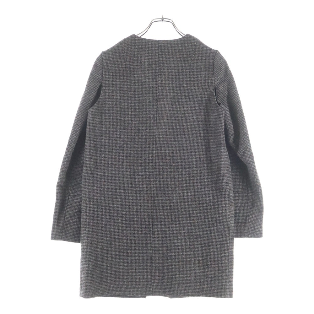 JUN MIKAMI(ジュンミカミ) 22AW ウールツイード アームピットカットアウト Vネック ミニワンピース レディース ブラウン 22AW-13H