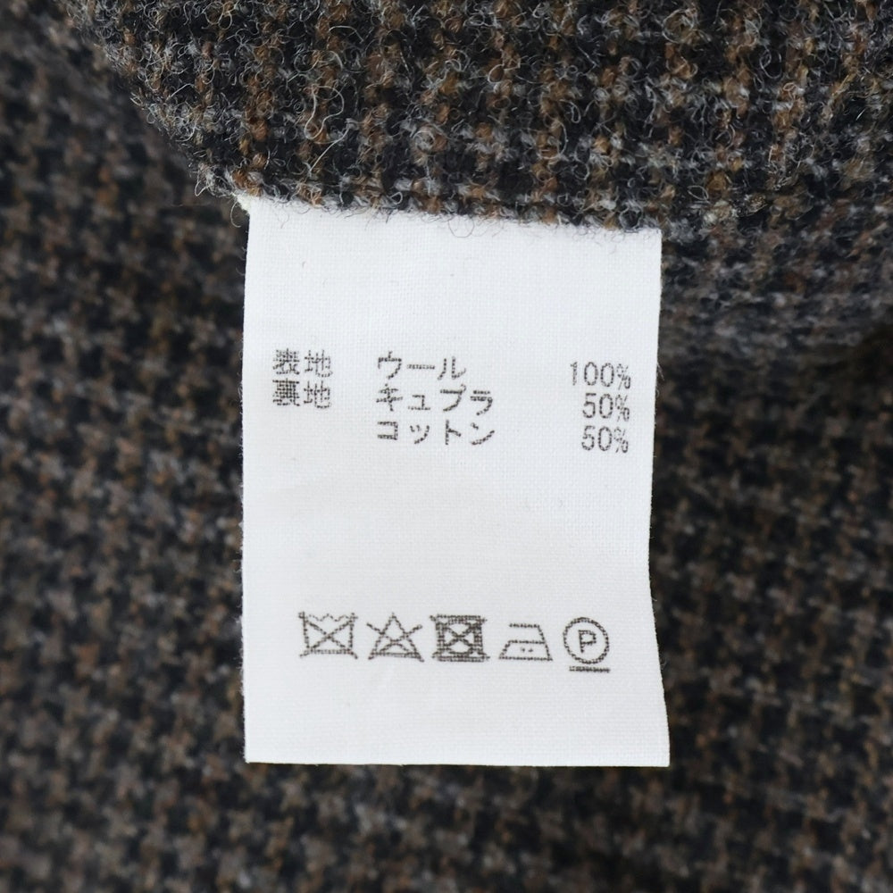 JUN MIKAMI(ジュンミカミ) 22AW ウールツイード ジップフライ ツータック スラックスパンツ ブラウン レディース 22AW-11H