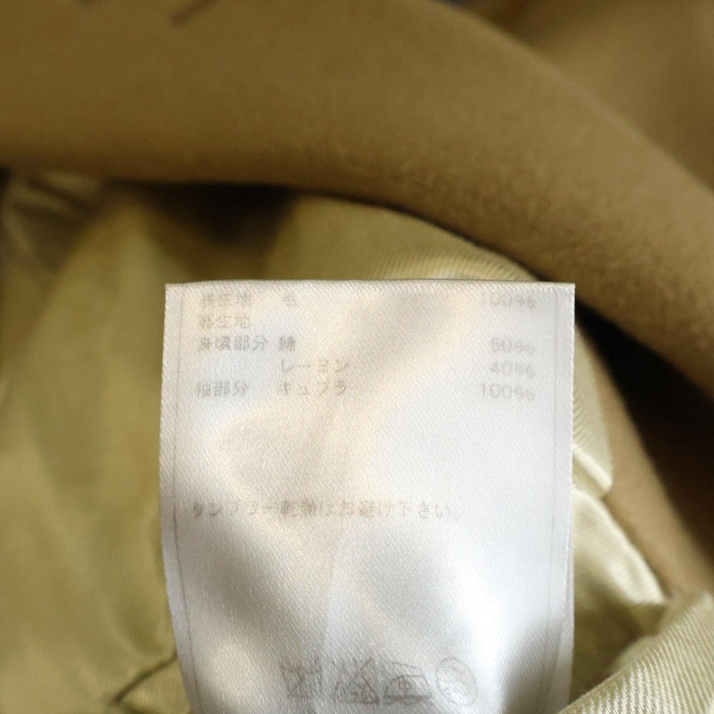 SCYE BASICS(サイベーシックス) 日本製 ウール ステンカラーコート ブラウン 5214-73380