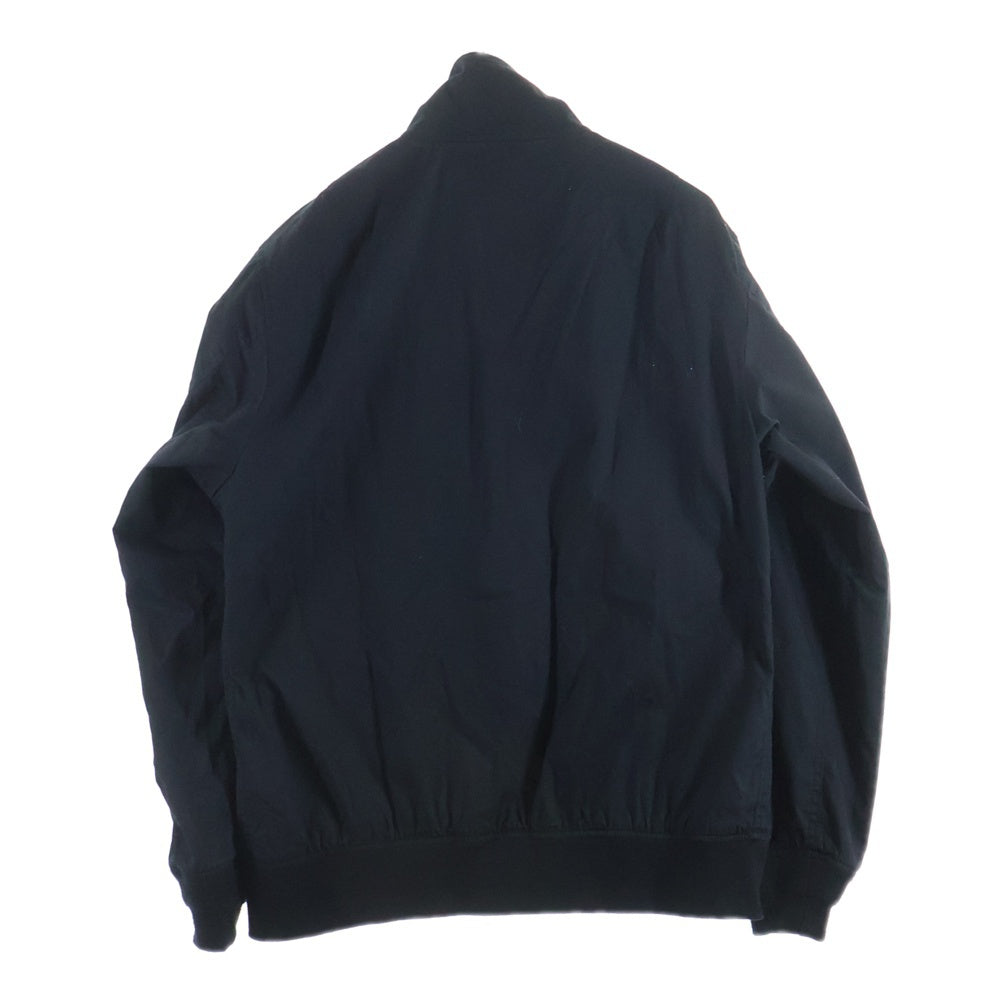NO BRAND(ノーブランド) SURPLUS COMPANY サープラスカンパニー スリーブロゴ刺繍 ジップアップ コットン フライトジャケット ブラック 2S5-5985