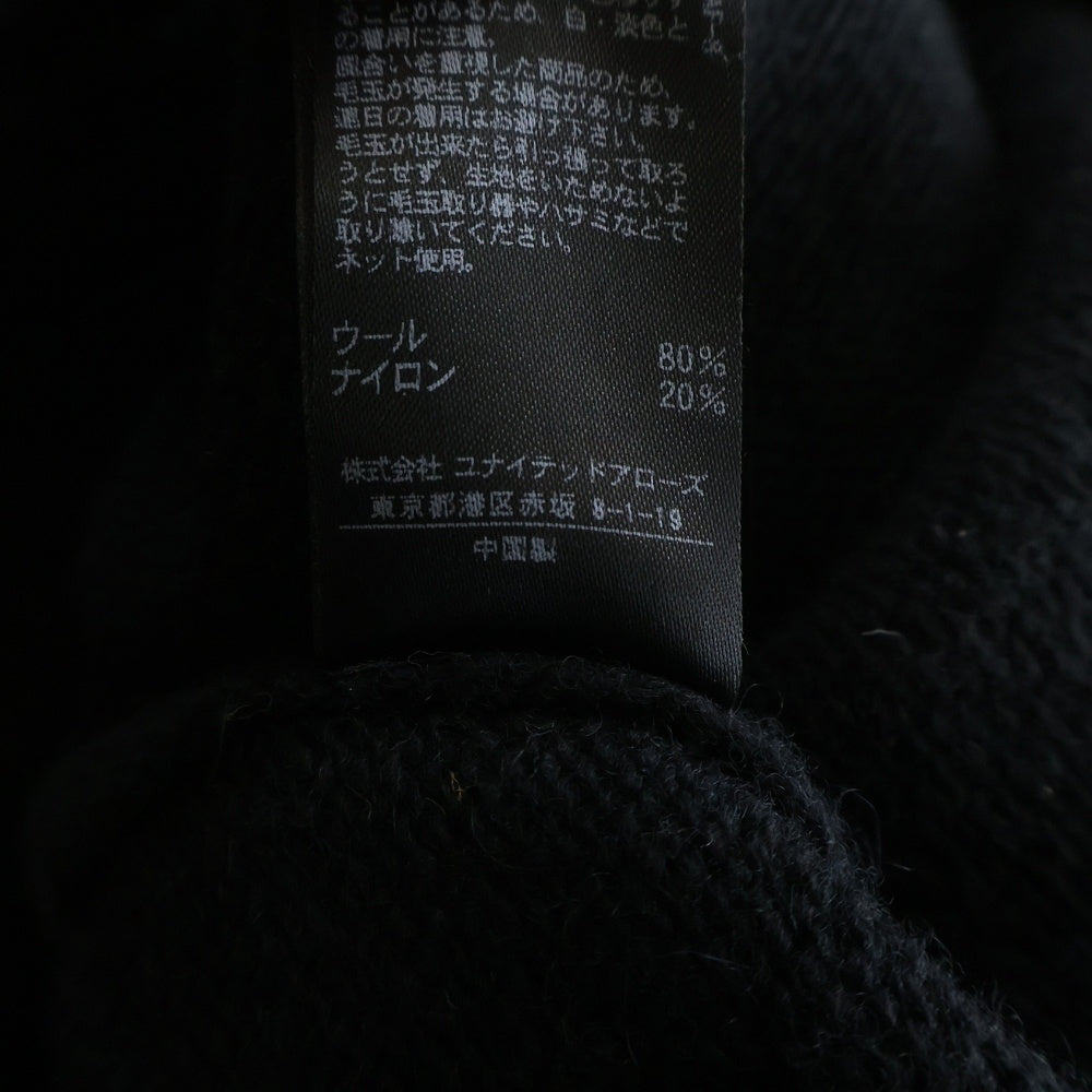UNITED ARROWS(ユナイテッドアローズ) ダブルポケット ウールナイロン ロング ニットワンピース ブラック レディース 1966-199-0597