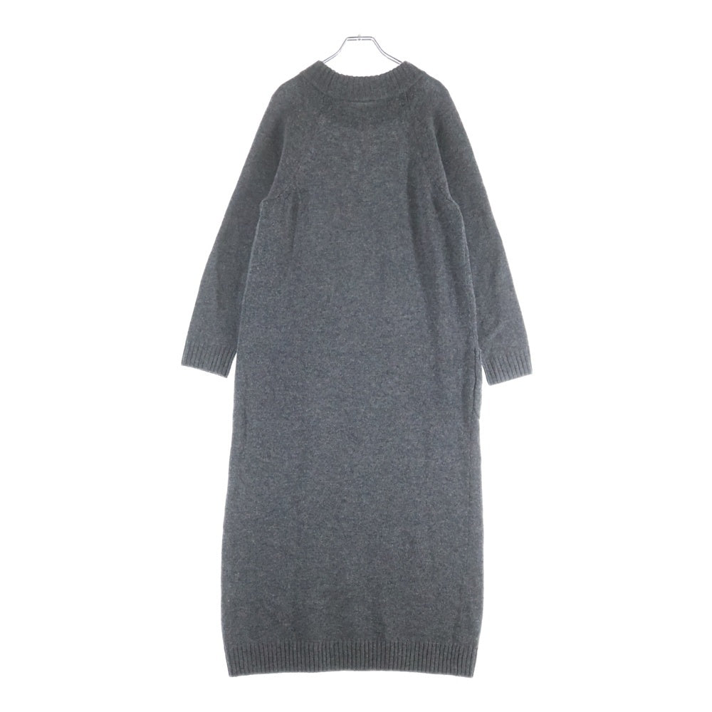 UNITED ARROWS(ユナイテッドアローズ) ダブルポケット ウールナイロン ロング ニットワンピース グレー レディース 1966-199-0597