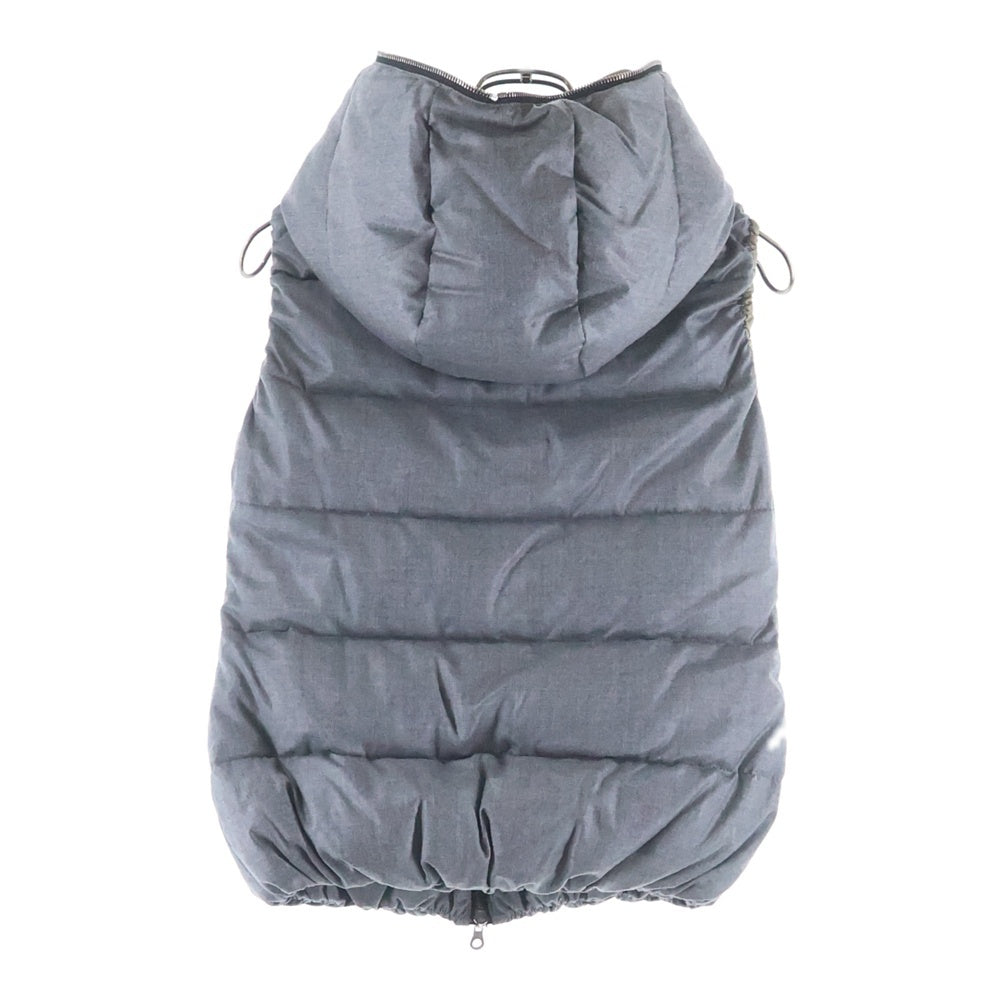 DUVETICA(デュベティカ) FEBEDUE フェべドゥエ フルジップ フーデッド ウールナイロンダウンベスト グレー 152-D.911.00.U/1087