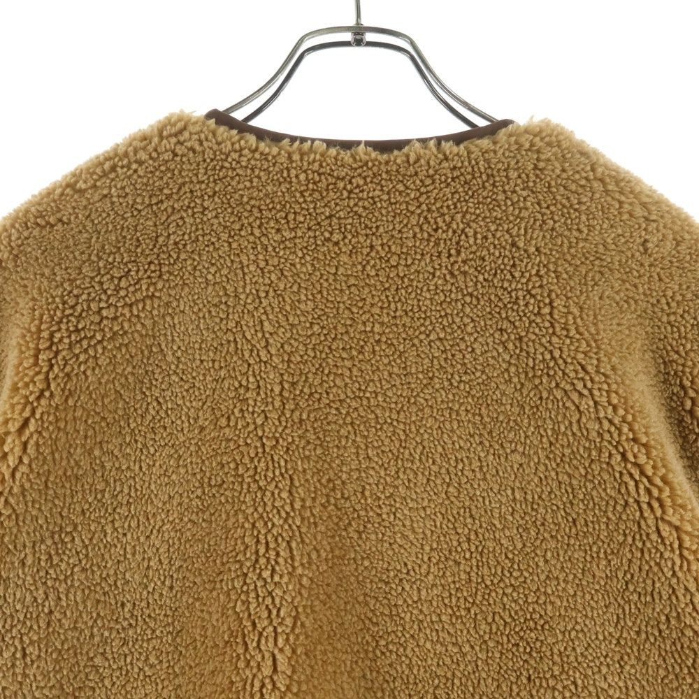 UNITED ARROWS(ユナイテッドアローズ) ×WILD THINGS ワイルドシングス 裏地ボタニカル総柄 袖切替 スナップボタン フリース ジャケット ブラウン/ブルー WT22412SN-MV