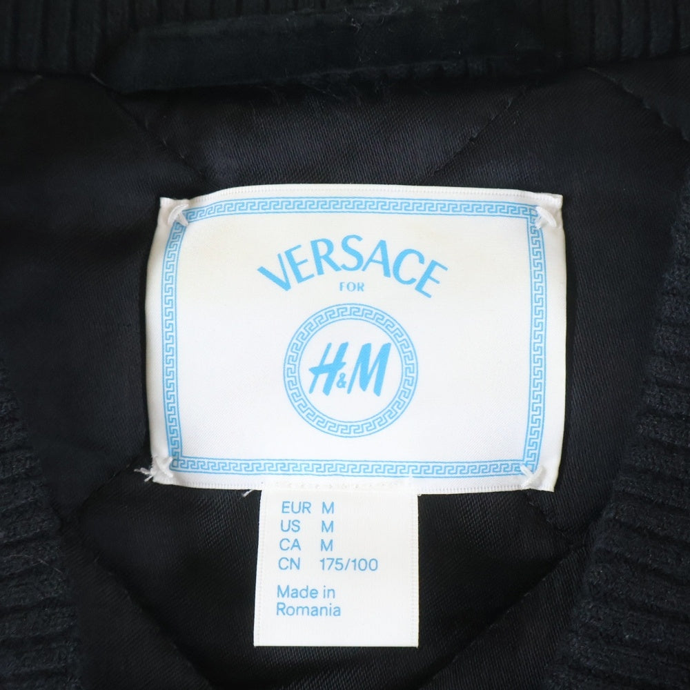 VERSACE(ヴェルサーチ) ×H&M ベルベットボンバージャケット ブラック