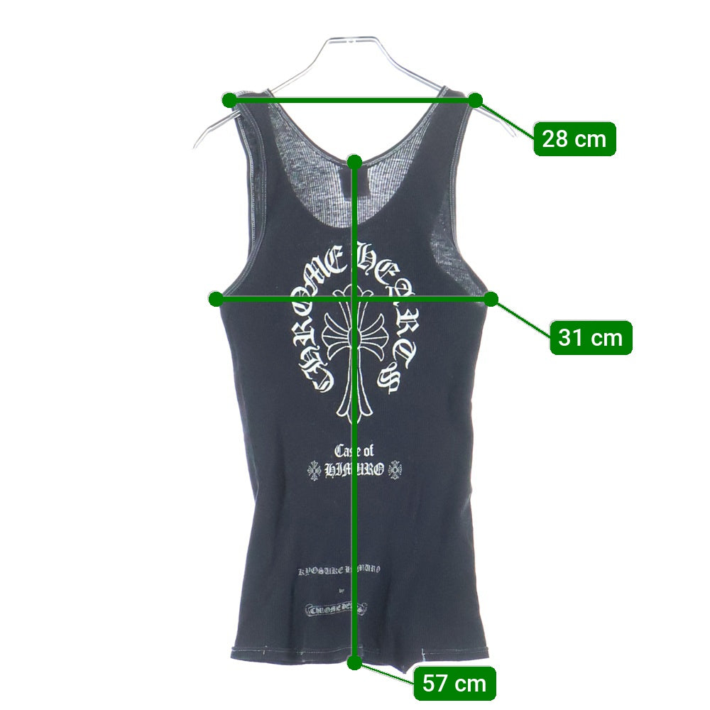 CHROME HEARTS(クロムハーツ) × KYOSUKE HIMURO 氷室京介 15th Anniversary Special LIVE プリントリブタンクトップ ノースリーブ ブラック