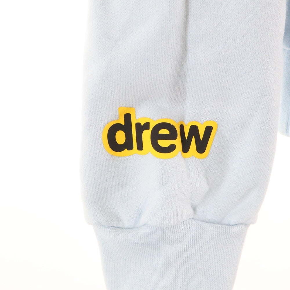 drew house(ドリューハウス) フロントロゴデザイン フーデッド スウェット パーカー ライトブルー