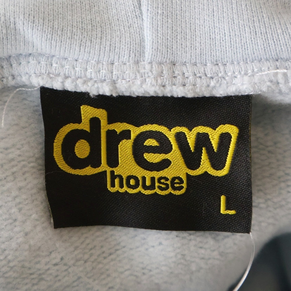 drew house(ドリューハウス) フロントロゴデザイン フーデッド スウェット パーカー ライトブルー