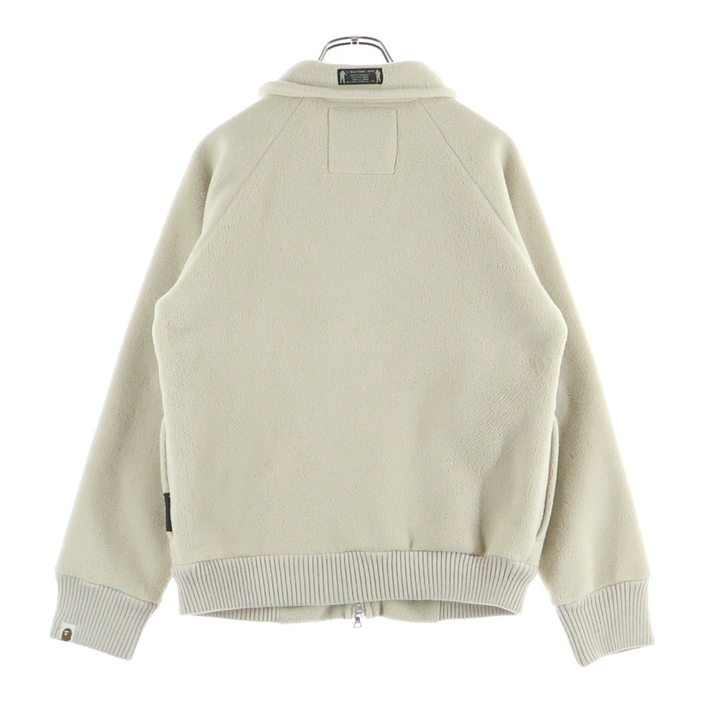 A BATHING APE(アベイシングエイプ) 00S VINTAGE POLARTEC ヴィンテージ 初期ロゴ ロゴデザイン ポーラテック ジップアップ ボアジャケット ベージュ