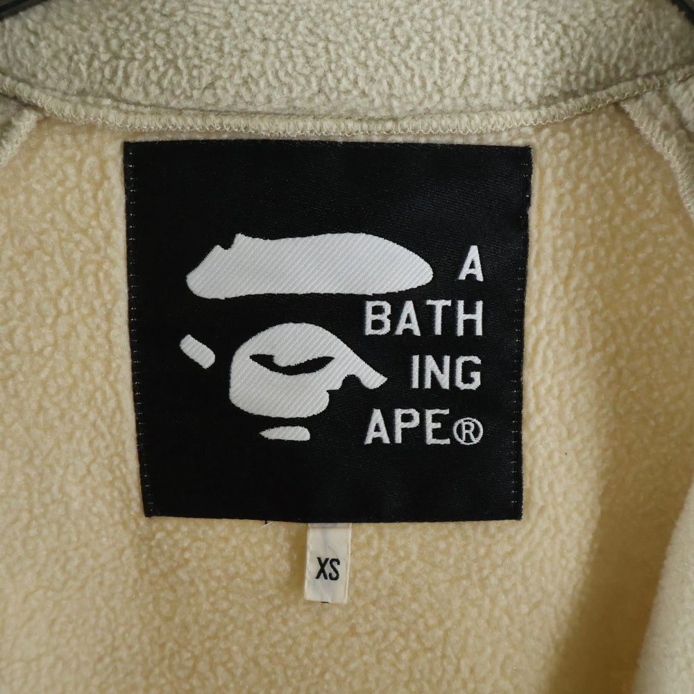 A BATHING APE(アベイシングエイプ) 00S VINTAGE POLARTEC ヴィンテージ 初期ロゴ ロゴデザイン ポーラテック ジップアップ ボアジャケット ベージュ
