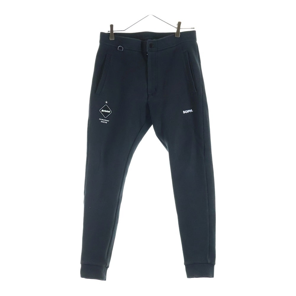 F.C.R.B.(エフシーアールビー) 17AW ロゴデザイン ドローストリング ジップアップ イージー スウェットパンツ ブラック FCRB-178021