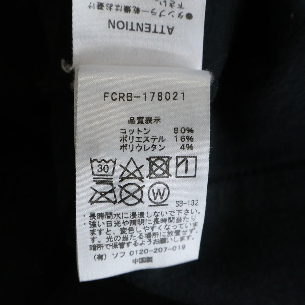 F.C.R.B.(エフシーアールビー) 17AW ロゴデザイン ドローストリング ジップアップ イージー スウェットパンツ ブラック FCRB-178021