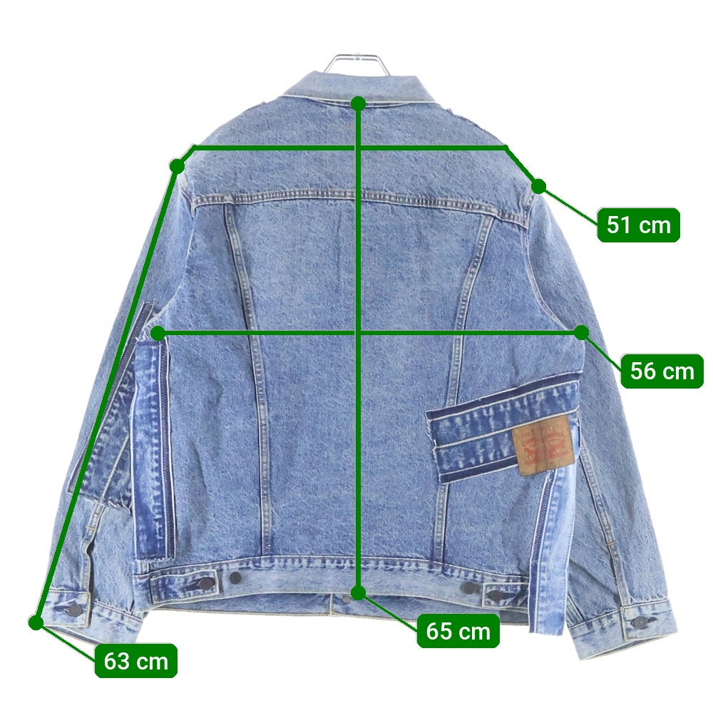 Levi's premium(リーバイスプレミアム) パッチワークデザイン ダブルポケット デニムジャケット インディゴ PC9-72334-0708