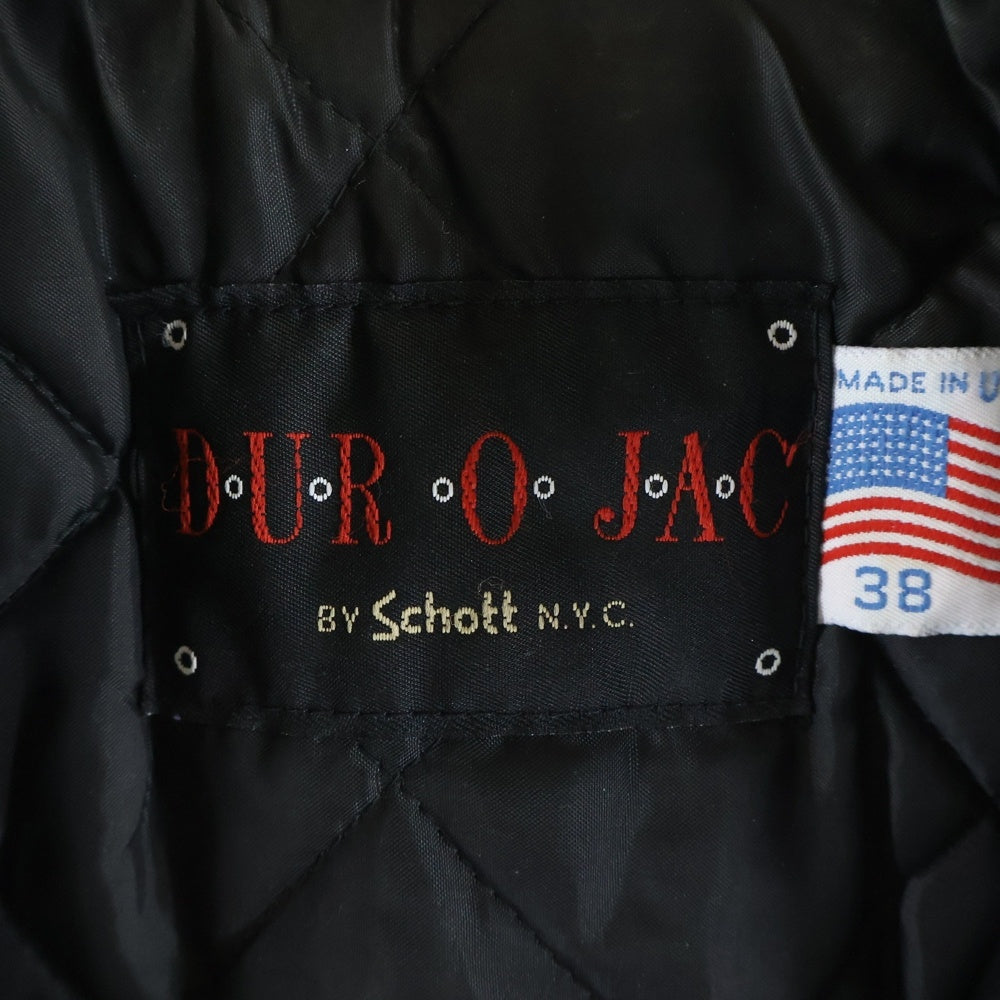 SCHOTT(ショット) USA製 DURO JAC 541Q デューロジャック シングルライダースレザージャケット ブラック