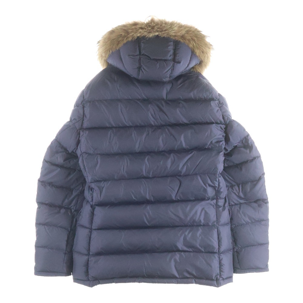 MONCLER(モンクレール) 17AW CLUNY ジップアップ ファー付き フーデットダウンジャケット ネイビー C20914138025