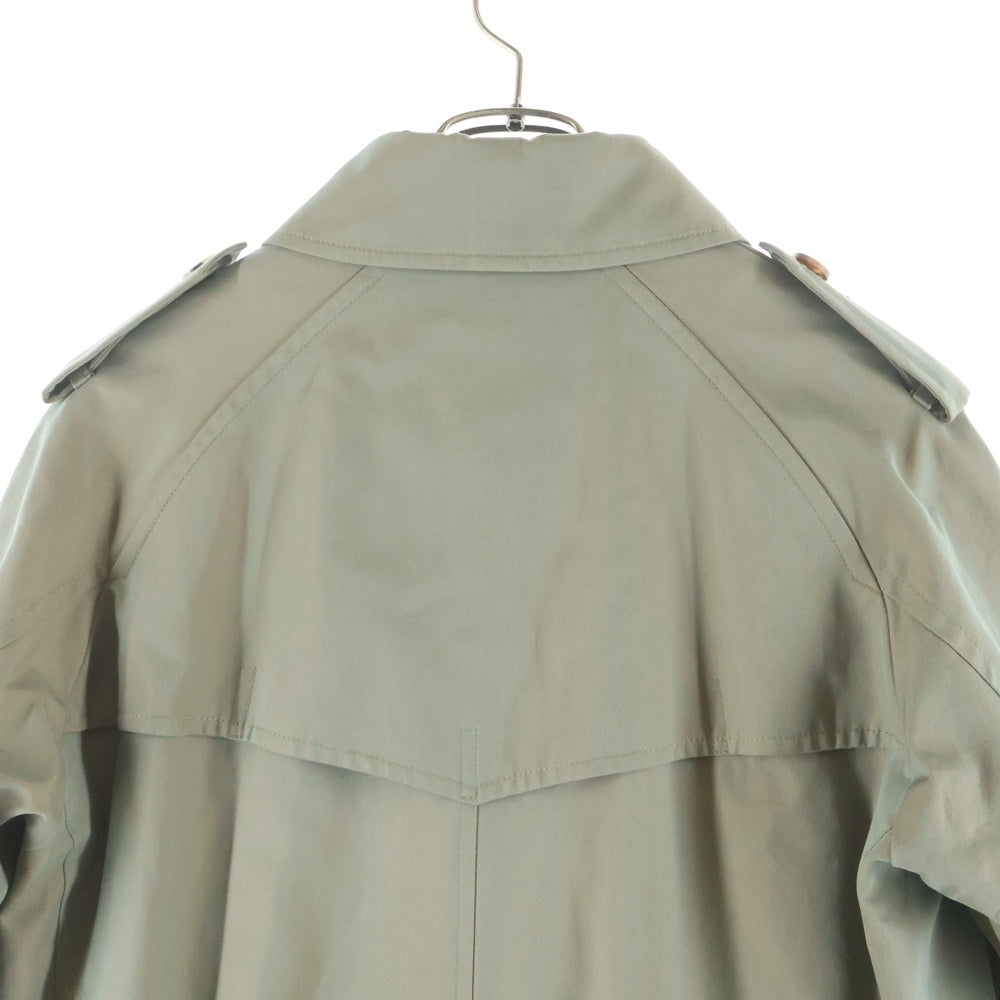 GRENFELL(グレンフェル) UK製 JOHNSTONS OF ELGIN ジョンストンズ オブ エルガン コットン ルミナスシャンブレー トレンチコート カーキ
