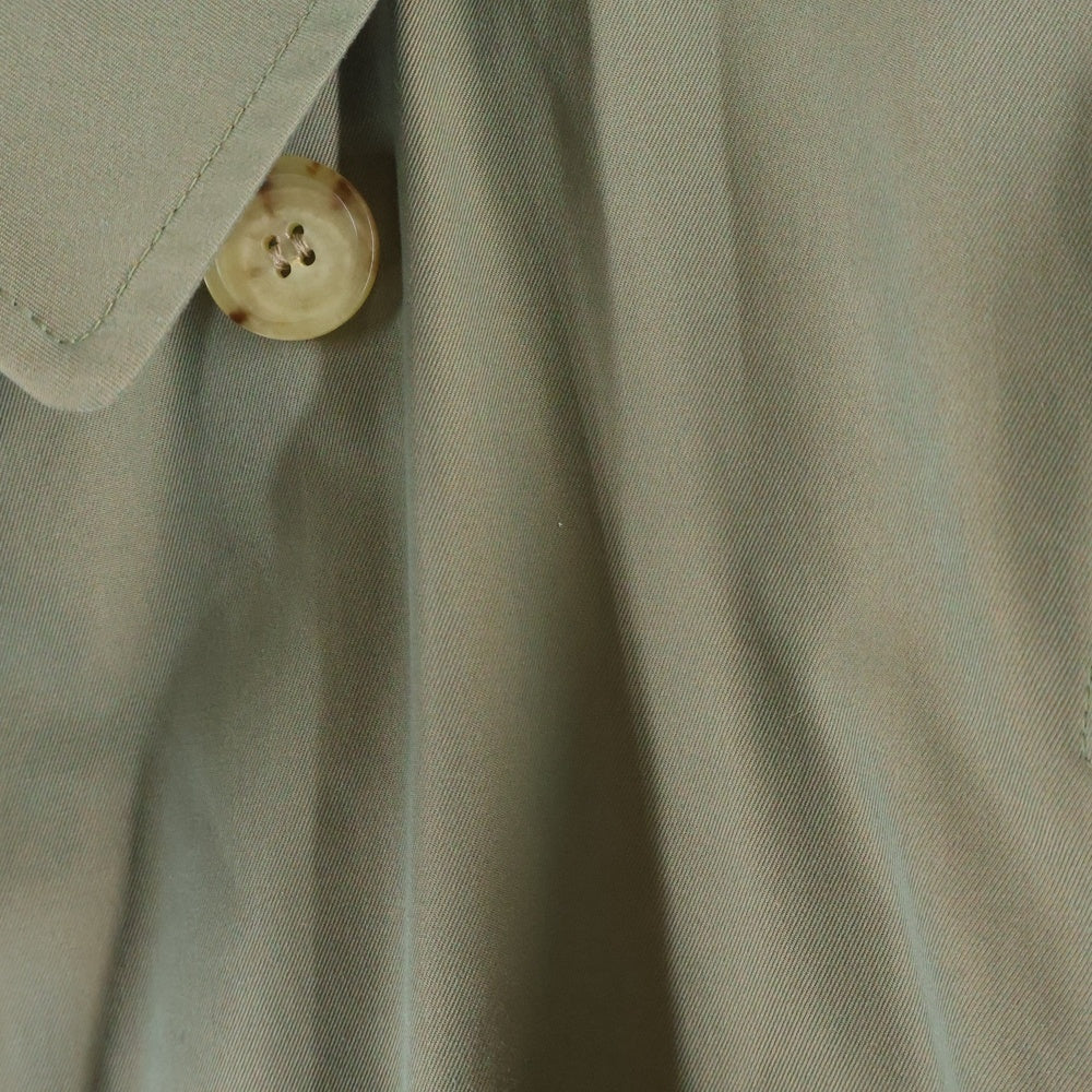 GRENFELL(グレンフェル) UK製 JOHNSTONS OF ELGIN ジョンストンズ オブ エルガン コットン ルミナスシャンブレー トレンチコート カーキ