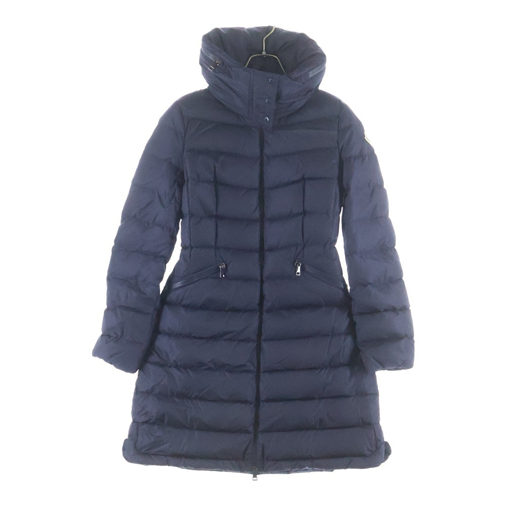 MONCLER(モンクレール) 18AW FLAMMETTE フラメッテ ダブルポケット ジップアップ フーデット ロングダウンジャケット レディース ネイビー D20934993105 54155