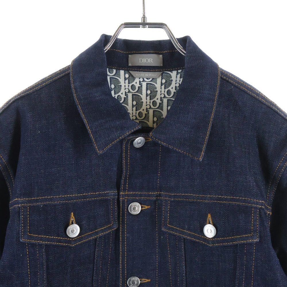 DIOR(ディオール) 20SS 裏地オブリーク総柄 トロッター プリント デニムジャケット インディゴ 013D482B226X