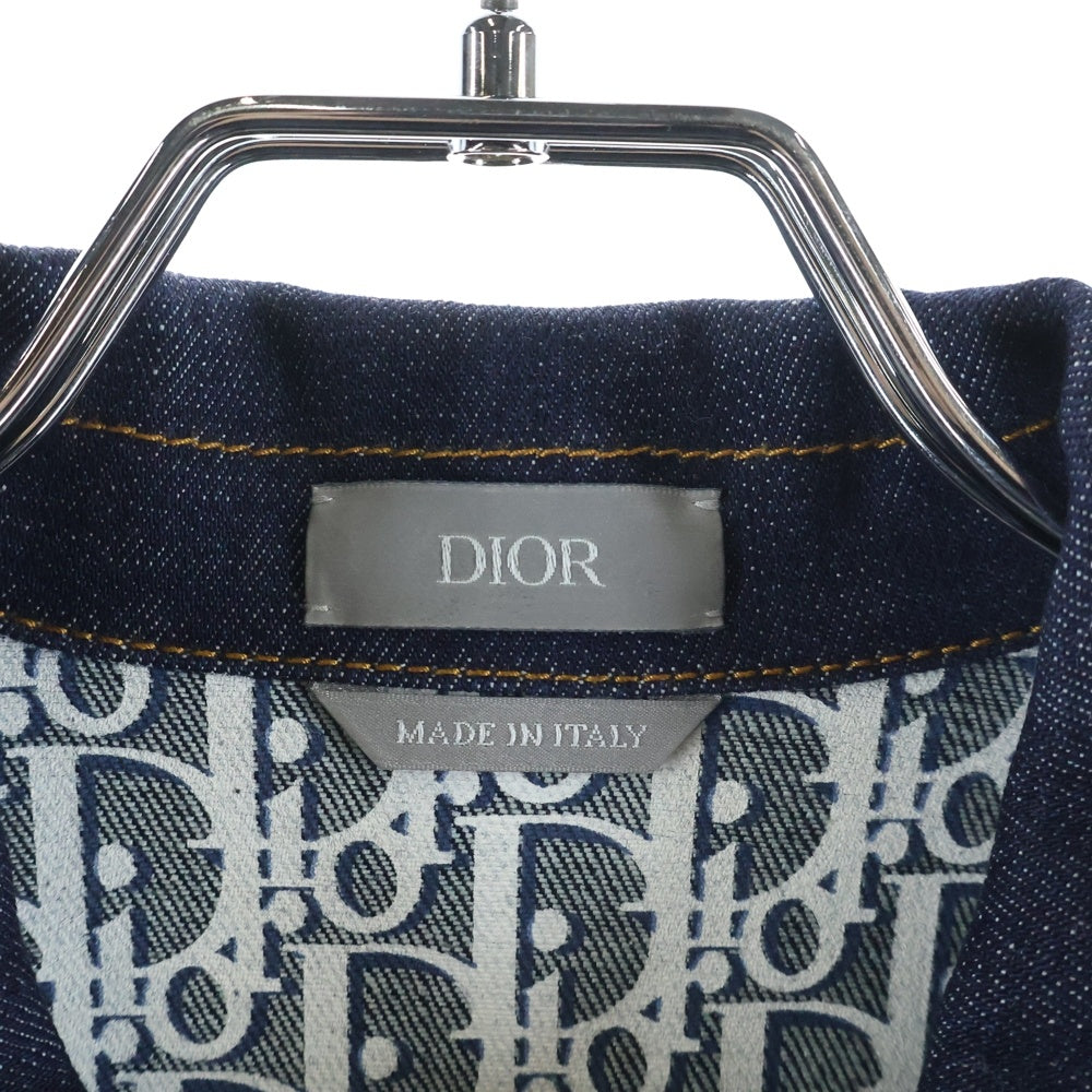 DIOR(ディオール) 20SS 裏地オブリーク総柄 トロッター プリント デニムジャケット インディゴ 013D482B226X