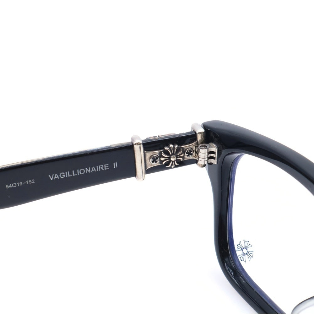 CHROME HEARTS(クロムハーツ) VAGILLIONAIRE II ヴァジリネア ダガーテンプル ウェリントンフレーム サングラス メガネ ブラック