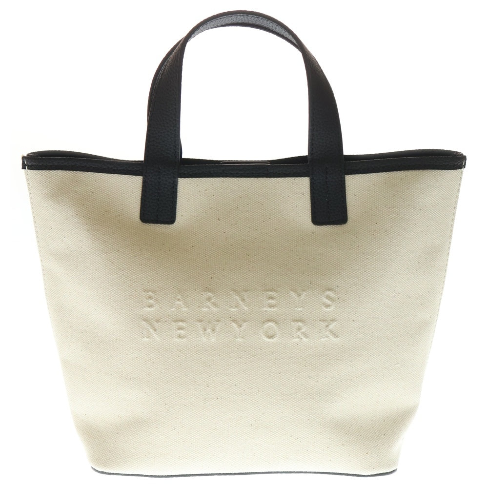 BARNEYS NEWYORK(バーニーズ ニューヨーク) ロゴ型押し キャンバス トート ハンドバッグ ベージュ 2218988-111-0 レディース