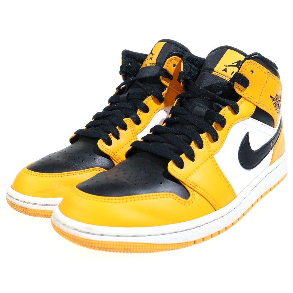NIKE(ナイキ) AIR JORDAN 1 MID TAXI エアジョーダン1 タクシー ミッドカットスニーカー イエロー US8.5/26.5cm 554724-701