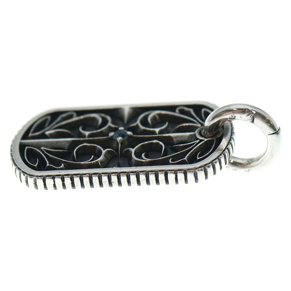 M's collection(エムズコレクション) THORN DOG TAG PENDANT ソーン ブルートパーズカスタム ドッグタグ ペンダントトップ シルバー XP-094