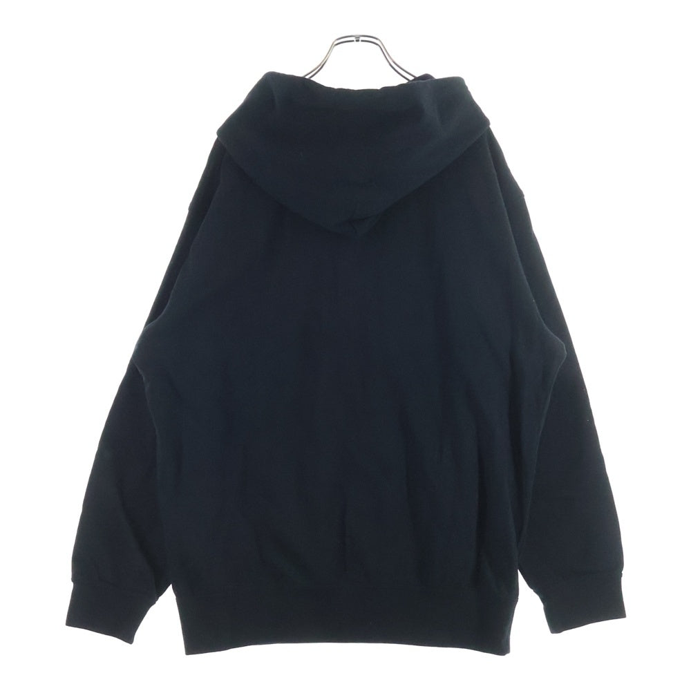 Yohji Yamamoto(ヨウジヤマモト) 24AW カンガルーポケット ドローストリング フーデッド スウェット パーカー ブラック PJ-T81-080