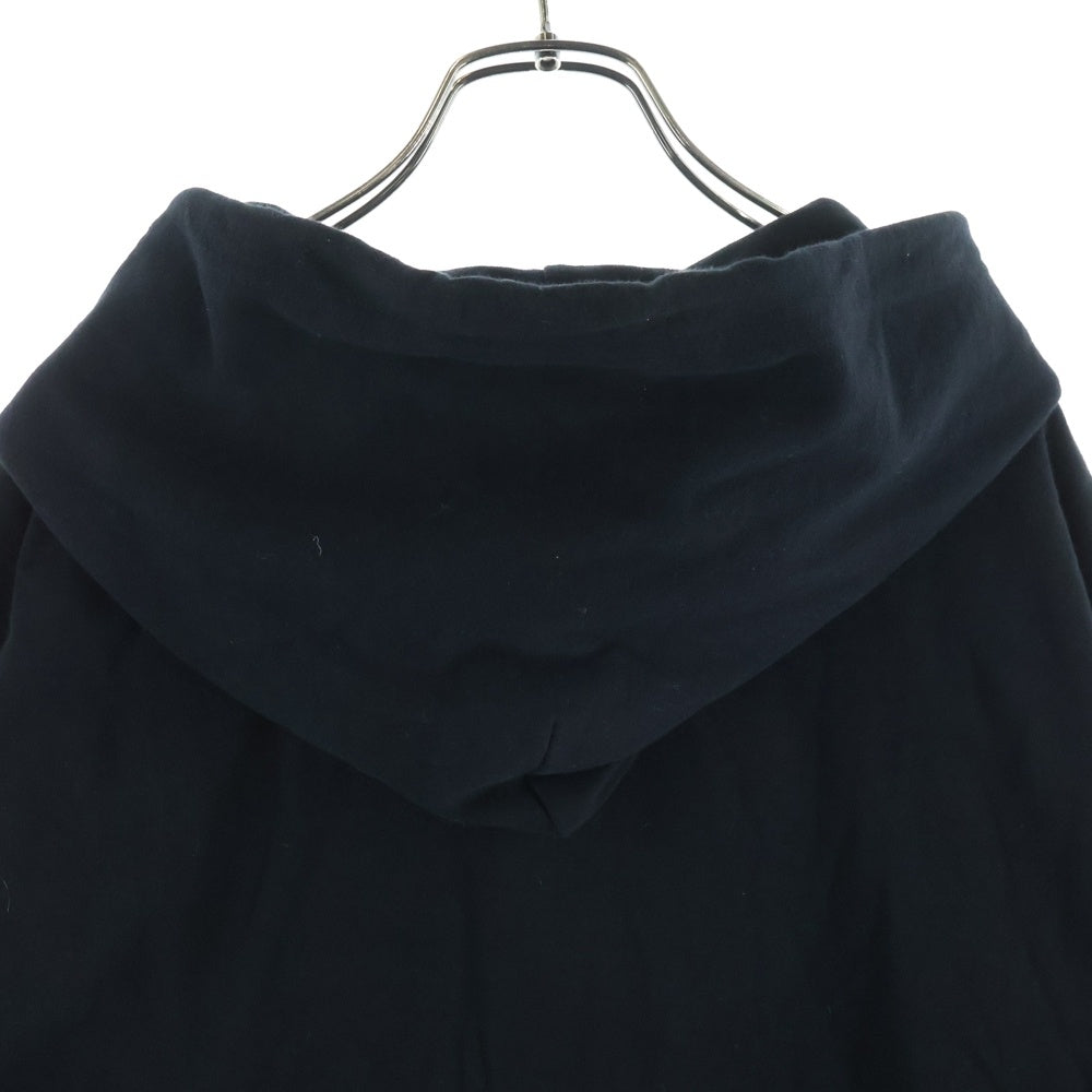 Yohji Yamamoto(ヨウジヤマモト) 24AW カンガルーポケット ドローストリング フーデッド スウェット パーカー ブラック PJ-T81-080